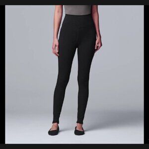 Simply Vera Vera Wang Side Stretch No-See Black Leggings